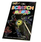 Duhové škrabací listy s šablonkou