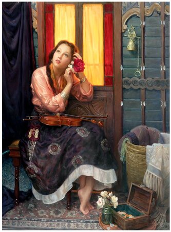 ANATOLIAN Puzzle Karmínová růže 1000 dílků