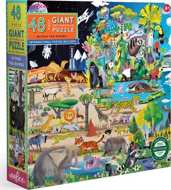 EEBOO Podlahové puzzle V přírodě 48 dílků