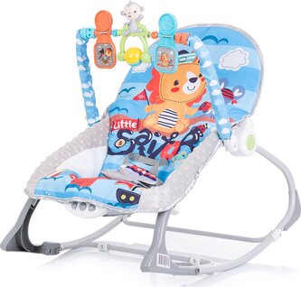 CHIPOLINO Kojenecké lehátko vibrující 2v1 Baby Spa Blue
