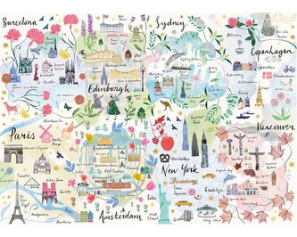 GIBSONS Puzzle Toulky světem 1000 dílků