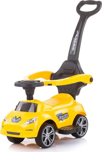 CHIPOLINO Odrážedlo s vodící tyčí Turbo Yellow