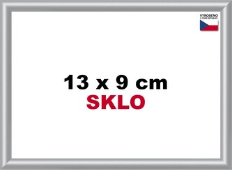 BFHM Plastový rám 13x9cm - stříbrný