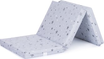 CHIPOLINO Skládací matrace 120x60 cm Platinum,grey stars
