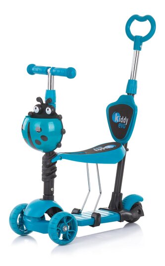CHIPOLINO Koloběžka s vodící tyčí Kiddy Evo 3v1 Ocean
