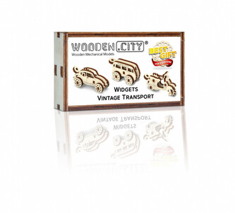WOODEN CITY 3D puzzle mini sada Widgets: Historická vozidla 35 dílků