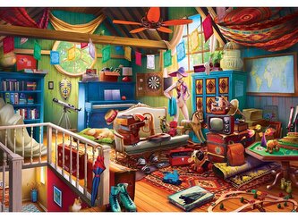 MASTERPIECES Puzzle Poklady v podkroví XL 1000 dílků