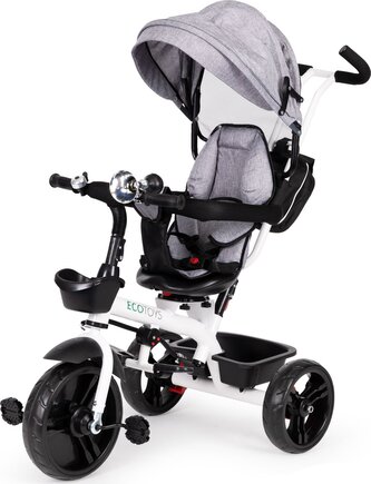 ECOTOYS Tříkolka,Sportovní kočárek - šedá