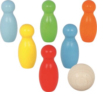 GOKI Dřevěné mini kuželky