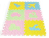 Pěnový koberec v pastelových barvách Doprava 6ks (30x30)