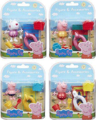 CHARACTER Prasátko Peppa: Sada Na pláži - figurky a doplňky 1ks (mix)