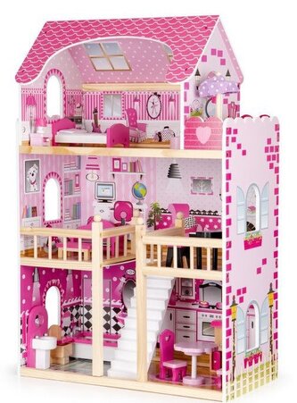 ECOTOYS Domeček pro panenky Rezidence Maryland s vybavením