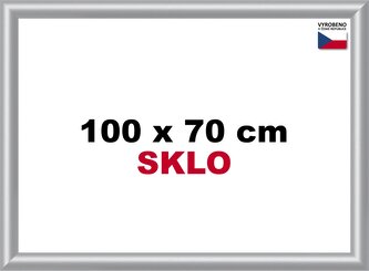 BFHM Plastový rám na puzzle 100x70cm - stříbrný