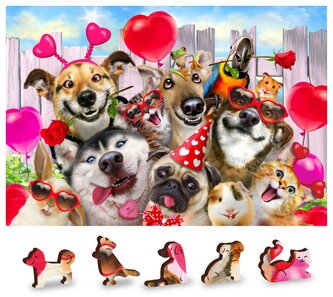 WOODEN CITY Dřevěné puzzle Čas na párty 2v1, 75 dílků EKO