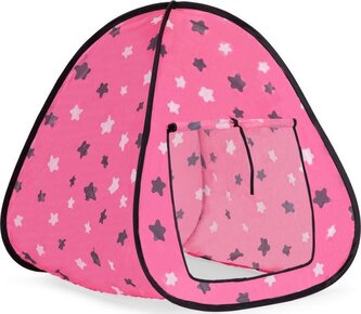 ECOTOYS Dětský stan na hraní Hvězdy růžový