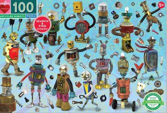 EEBOO Puzzle Roboti a součástky 100 dílků