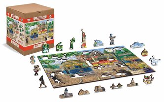 WOODEN CITY Dřevěné puzzle Viktoriánská ulice 2v1, 400 dílků EKO