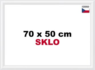 BFHM Plastový rám na puzzle 70x50cm - bílý