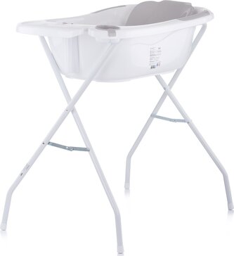 CHIPOLINO Vanička s podložkou a stojanem Vela 87cm Grey