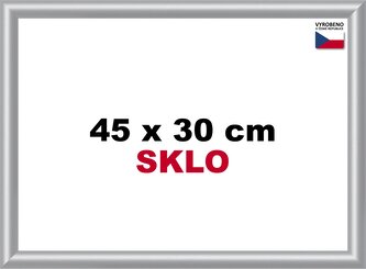 BFHM Plastový rám 45x30cm - stříbrný