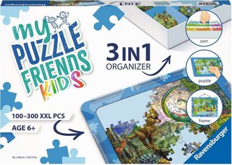 RAVENSBURGER Sada pro skládání puzzle My Puzzle Friends Kids 3v1 modrá