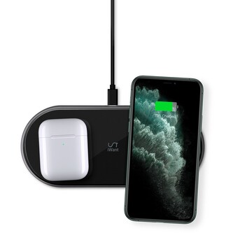 iWant dvojitá bezdrátová nabíječka vesmírně šedá (2.generace)