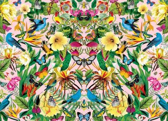 MASTERPIECES Puzzle Modří ptáci 1000 dílků