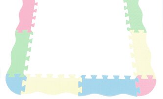 Okraje pro pěnový koberec Vlna v pastelových barvách 18ks (pro koberec 12ks)