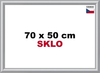 BFHM Plastový rám na puzzle 70x50 - stříbrný