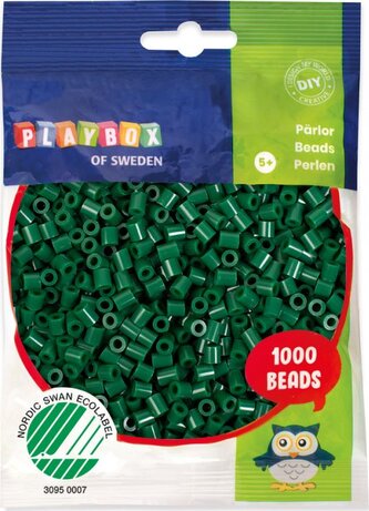 PLAYBOX Zažehlovací korálky - tmavě zelené 1000ks