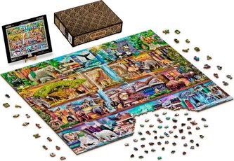 WOODEN CITY Dřevěné puzzle Úžasné království zvířat 4000 dílků