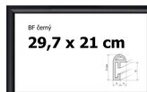 BFHM Plastový rám 29,7x21cm A4 - černý