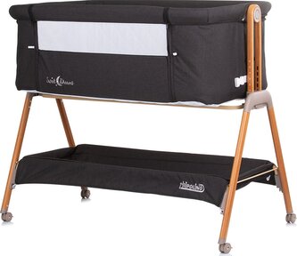 CHIPOLINO Postýlka Sweet Dreams 3v1 Graphite,Wood