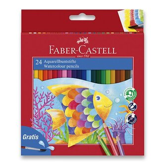 Faber-Castell Akvarelové pastelky 24ks + štětec