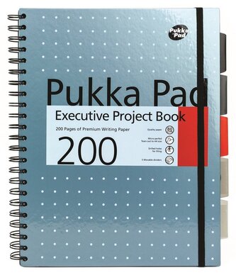PUKKA Projektový blok Metallic Executive A5 modrý