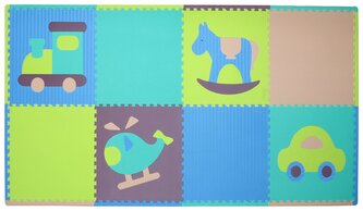 BABY GREAT Pěnové puzzle Klučičí hračky SX (60x60) s okraji