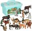 KIK Sada figurek Zvířata v ZOO 19ks v boxu