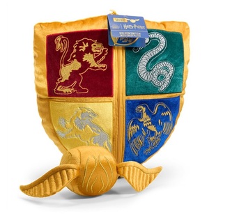 The Noble Collection Polštář zlatý erb se Zlatonkou, Harry Potter