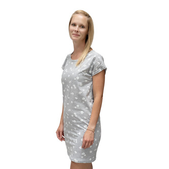 Dámská noční košile Království sedmikrásek; Barva: šedá; Velikost: 34