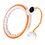 HHM21 BÍLÁ/ORANŽOVÁ HULA HOOP OBRUČ SE ZÁVAŽÍM, MAGNETY A POČÍTADLEM HMS 