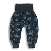 Dětské tepláky s vysokým pasem Grafit Trucks; Barva: šedá; Velikost: 92