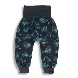 Dětské tepláky s vysokým pasem Grafit Trucks; Barva: šedá; Velikost: 110