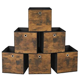 SONGMICS Úložné boxy, látkové boxy do kallaxu, industriální 30 x 30 x 30cm