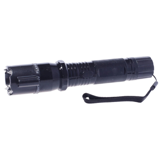 LED svítilna s paralyzérem a laserem Police - černá