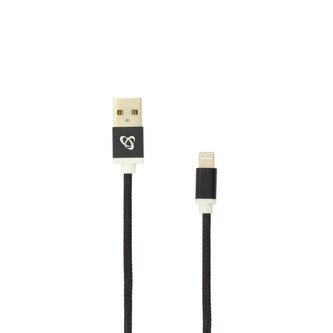 SBOX kabel iPhone/8pin, 1,5m, blistr, černá