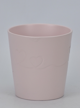 Keramický květináč Endless Love 13 cm růžový II. jakost