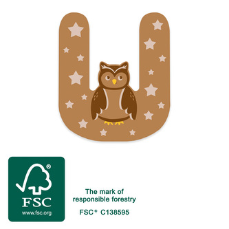 small foot Dřevěné písmeno U