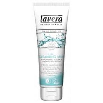 Lavera Basis Sensitiv Cleansing Milk - Čisticí pleťové mléko 2v1 125 ml pro ženy