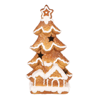 Perníkový stromeček - vyšší, keramika, LED osvětlení uvnitř.