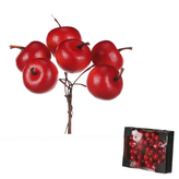 Jablka na drátku, barva červená, cena za krabičku (36 ks).